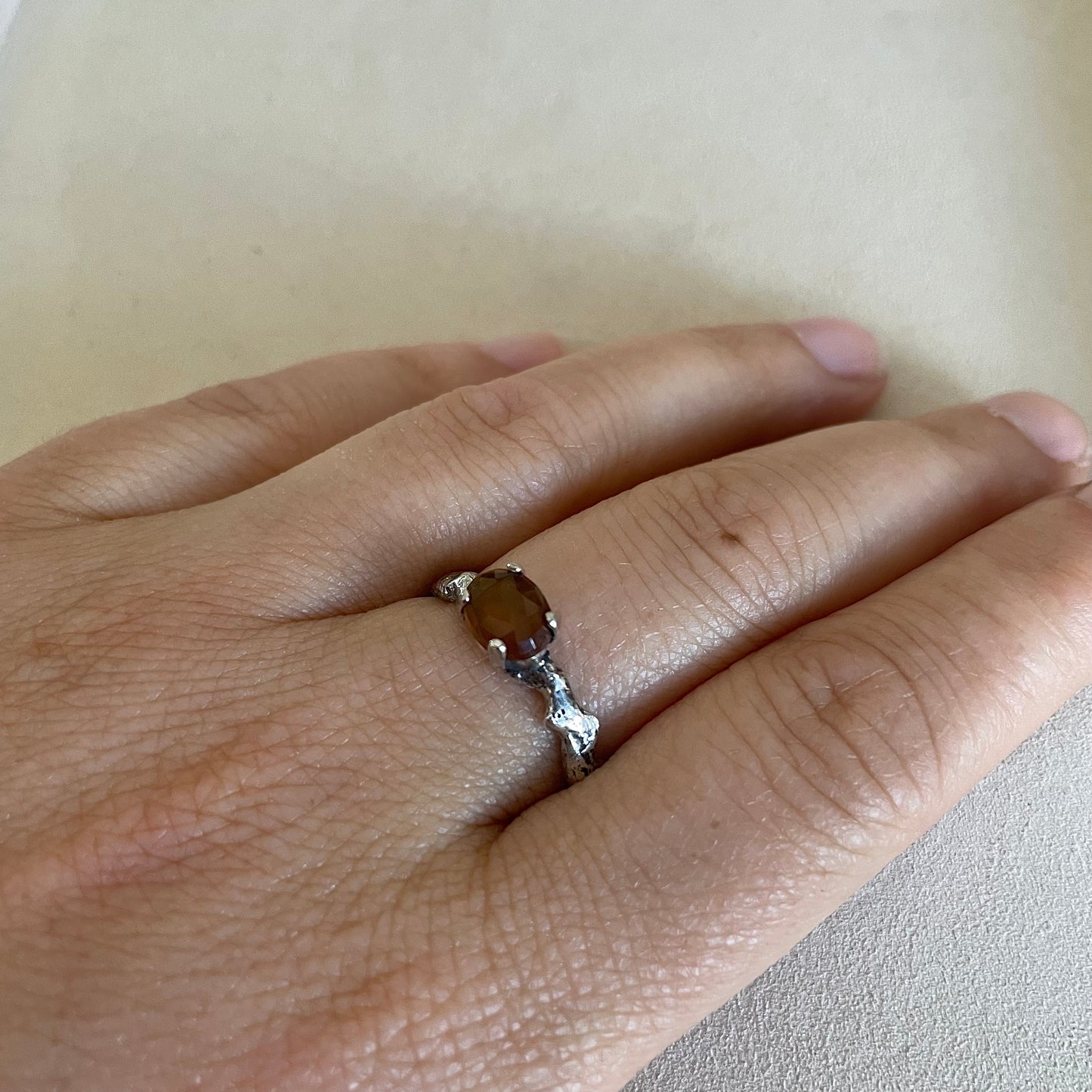 Zilveren ring met Montana agaat