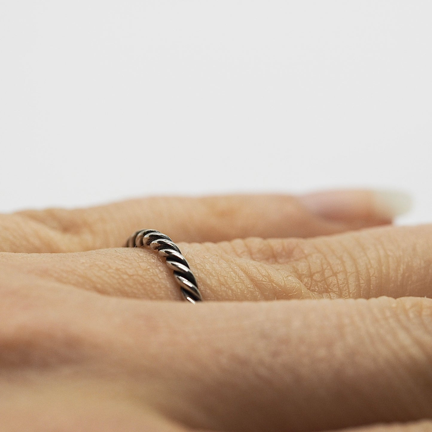 Zilveren ring twist