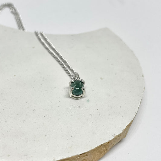 Zilveren hanger met groenblauwe toermalijn