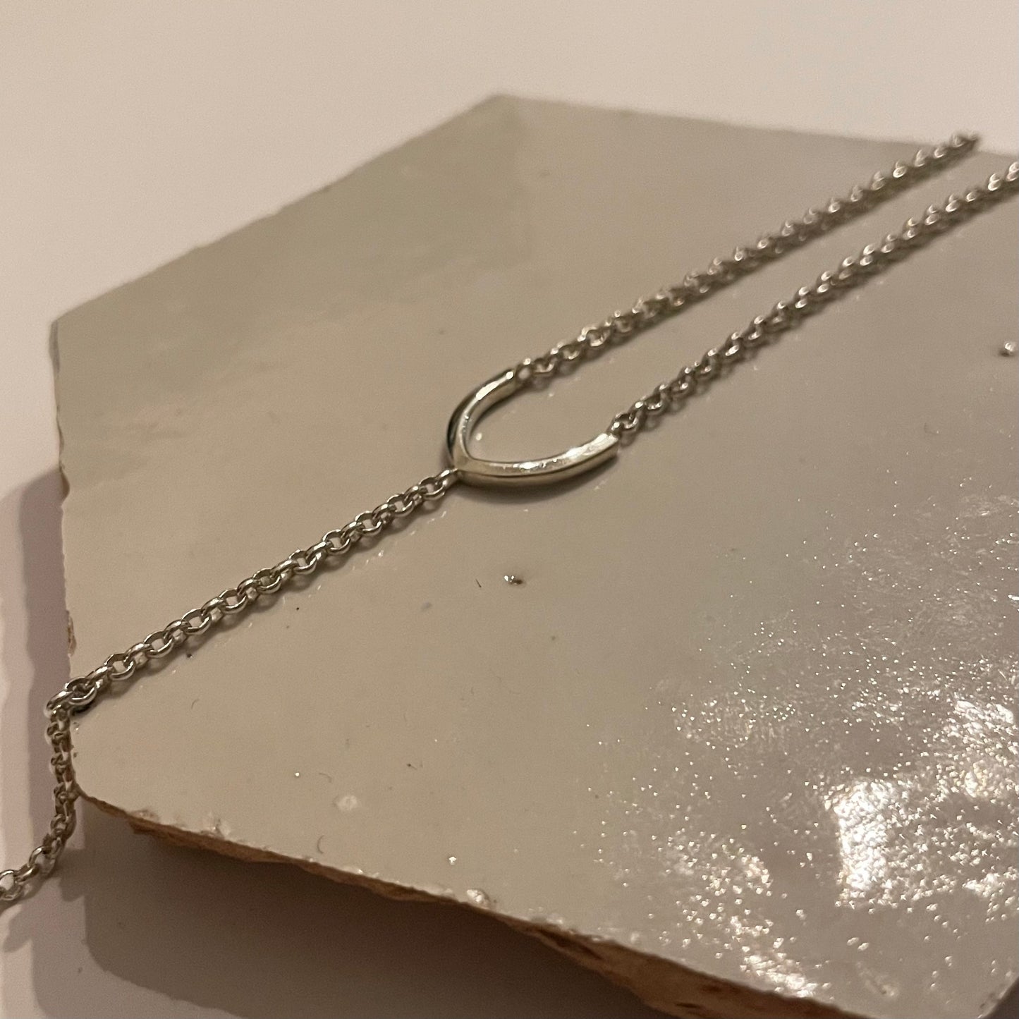 Zilveren armband organic one open