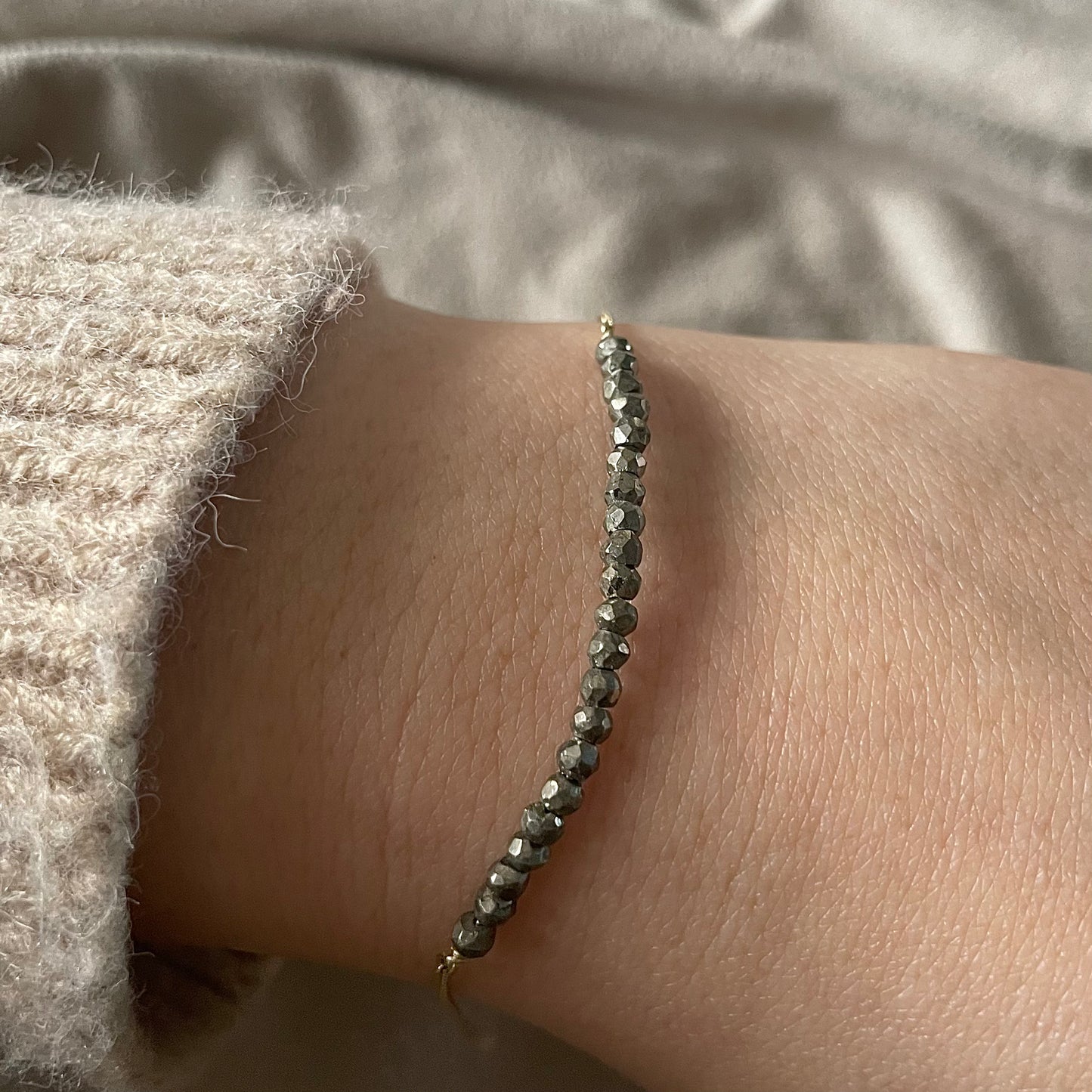 Gouden armband met pyriet