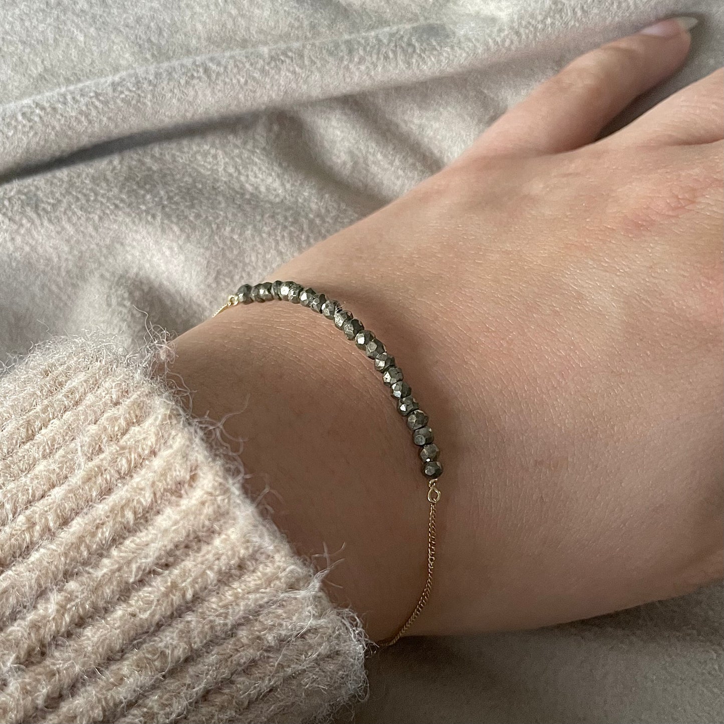 Gouden armband met pyriet