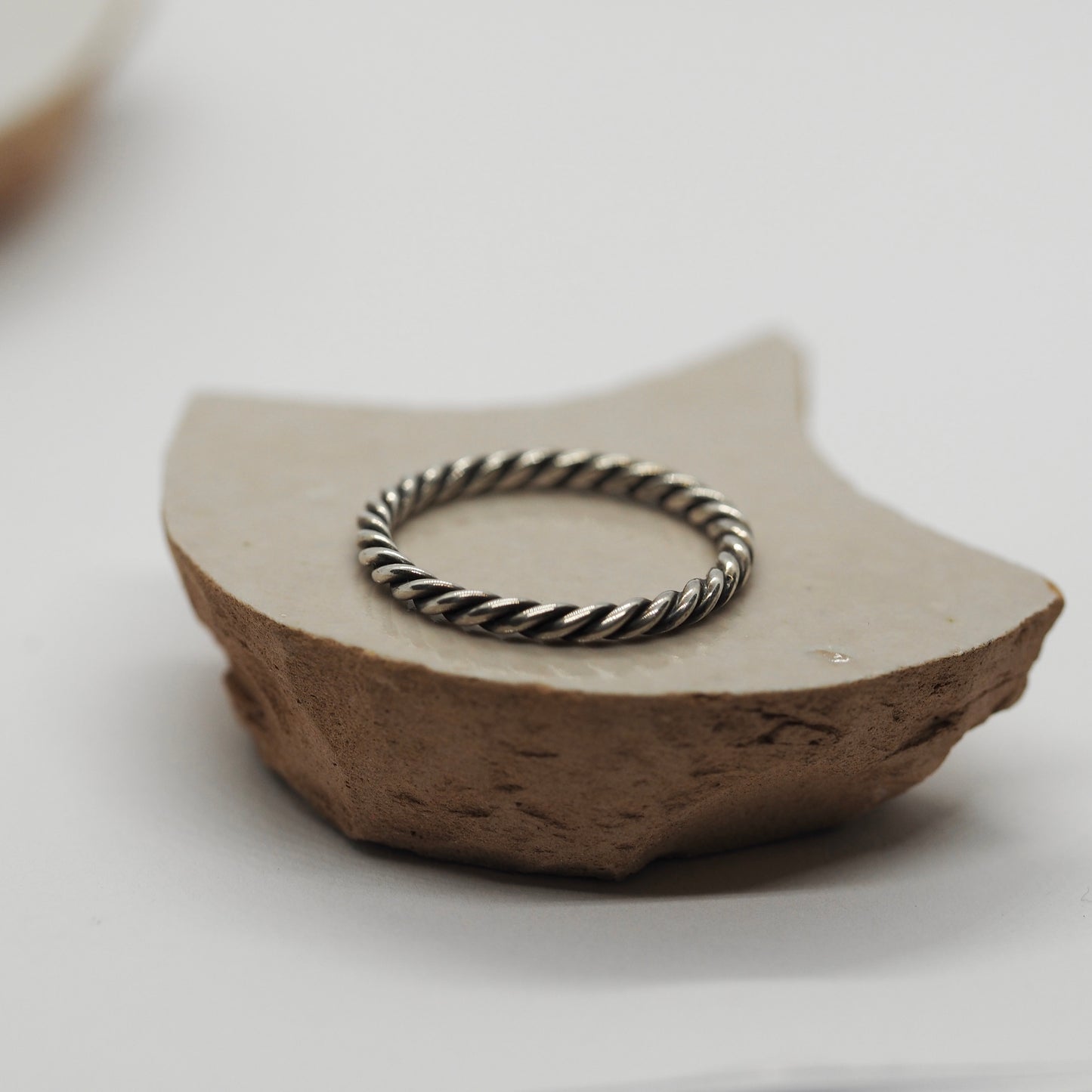 Zilveren ring twist