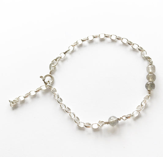 Zilveren armband met labradoriet