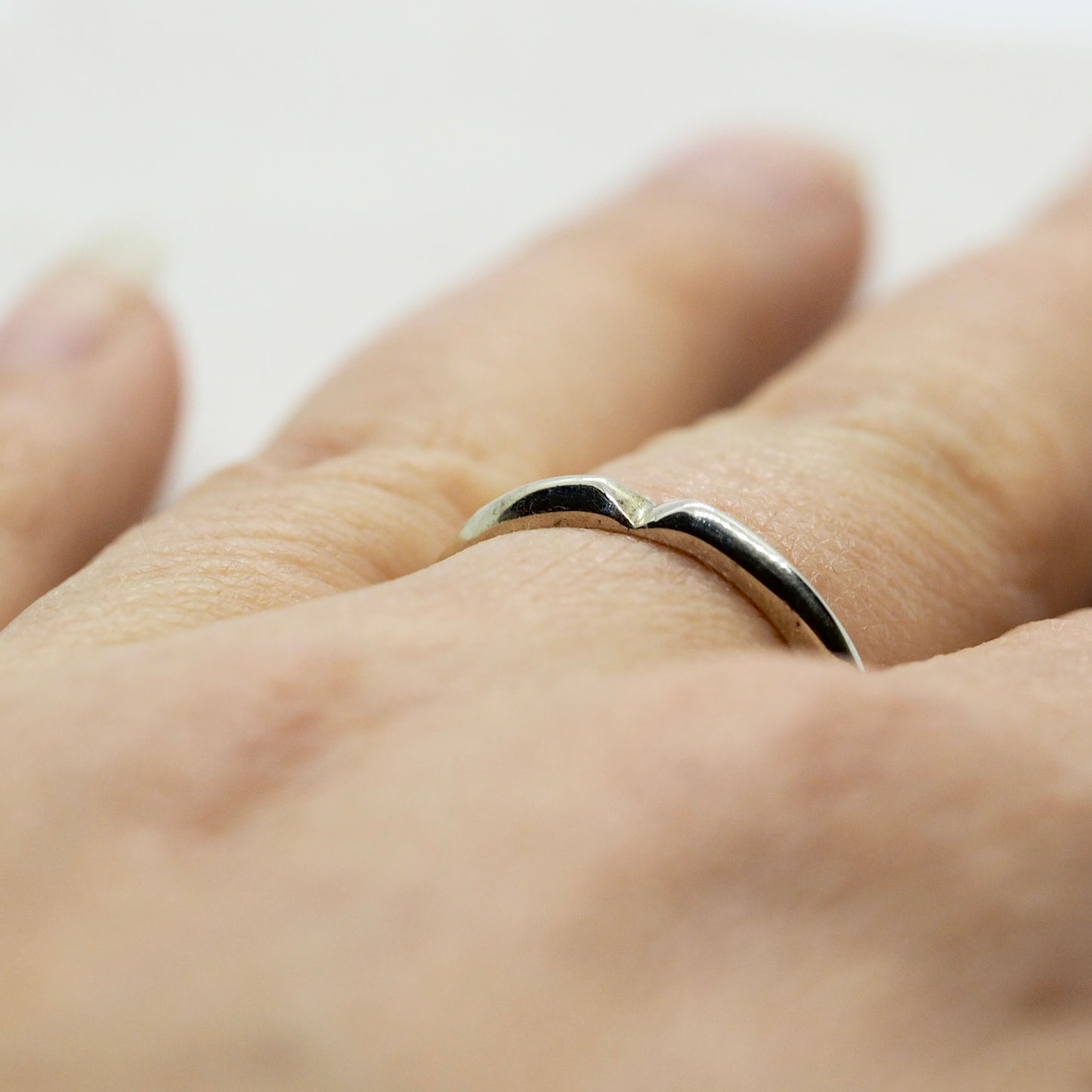 Zilveren ring heart