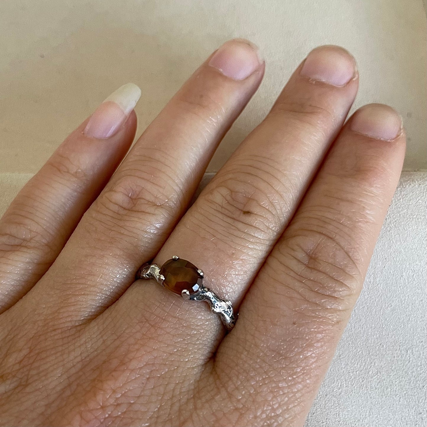 Zilveren ring met Montana agaat