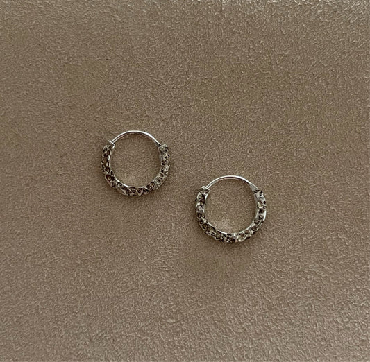 Zilveren oorbellen organisch