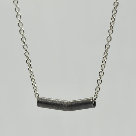 Zilveren collier knik