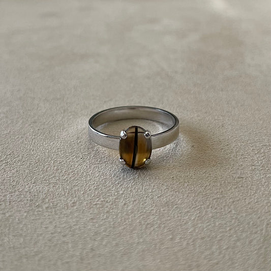 Zilveren ring met montana agaat