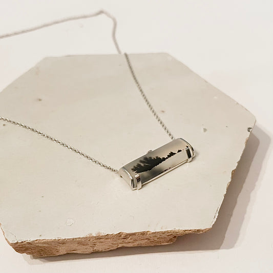 Gouden collier met dendrite quartz