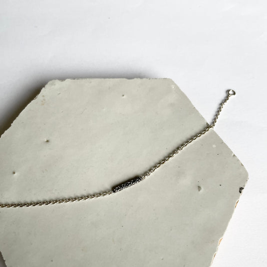 Zilveren armband organice stripe